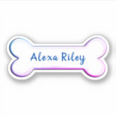 Regenboog hondenbotvorm sticker (Voorkant)