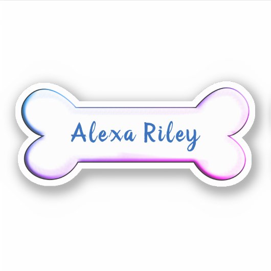 Regenboog hondenbotvorm sticker (Voorkant)