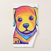 Regenboog Hondenliefde Bad Handdoek (Handdoek)