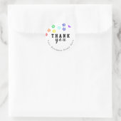 Regenboog Hondenpoot Aangepaste Bedankt Stickers (Tas)