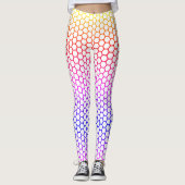 regenboog honingraatpatroon leggings (Voorkant)