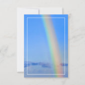 Regenboog, hoop en geluk, huwelijk bedankt kaart (Achterkant)