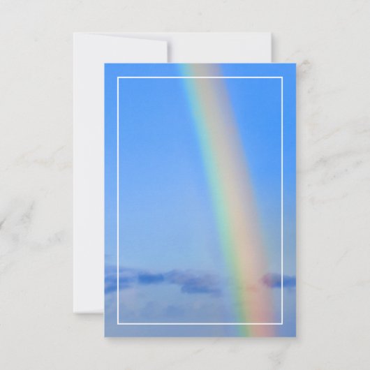 Regenboog, hoop en geluk, huwelijk bedankt kaart (Achterkant)