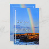 Regenboog, hoop en geluk, huwelijk bedankt kaart (Voorkant / Achterkant)