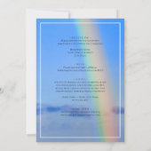 Regenboog, hoop & geluk, bruiloft kaart (Achterkant)