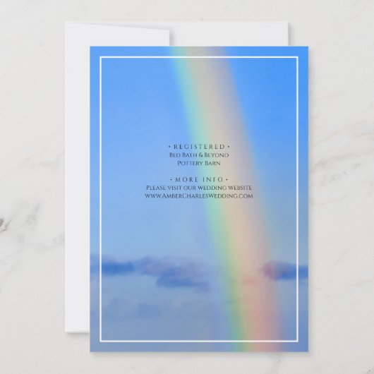 Regenboog, Hoop & Geluk, Weddenschap Opslaan Datum Kaart (Achterkant)