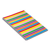 Regenboog Horizontale Strepen Notitieboek (Rechterzijde)