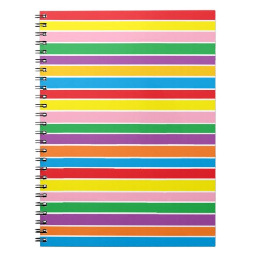 Regenboog Horizontale Strepen Notitieboek (Voorkant)