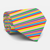 Regenboog Horizontale Strepen Stropdas (Opgerold)