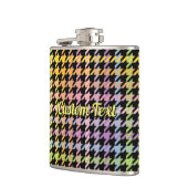 Regenboog Houndstooth Patroon Heupfles (Links)