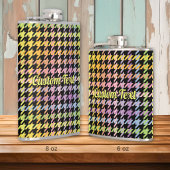 Regenboog Houndstooth Patroon Heupfles
