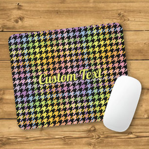 Regenboog Houndstooth Patroon Muismat