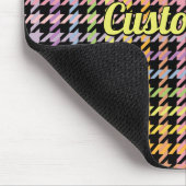 Regenboog Houndstooth Patroon Muismat (Hoek)