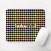 Regenboog Houndstooth Patroon Muismat (Met muis)