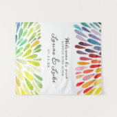 Regenboog Huwelijksaffiche Wandkleed (Voorkant (horizontaal))