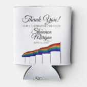 Regenboog Huwelijksfavoriet Dank U Blikjeskoeler (Voorkant)