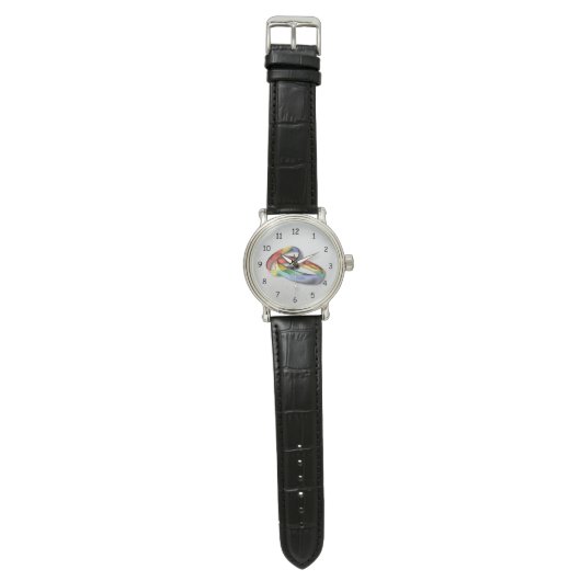 Regenboog Huwelijksringen voor Huwelijksgelijkheid Horloge (Vlak)