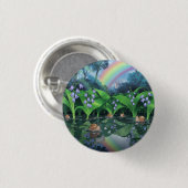 Regenboog hyacint slak cartoon ronde button 3,2 cm (Voorkant /achterkant)