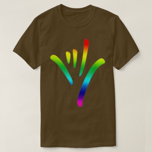 Regenboog I houdt van U Taal doaf cultuur T P T-shirt (Design voorkant)