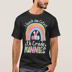Regenboog I Teach Cutest Bunnies 5th Grade Bunny E T-shirt