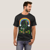 Regenboog Ierse Shamrock Struisvogel Vogel St. Pat T-shirt (Voorkant volledig)