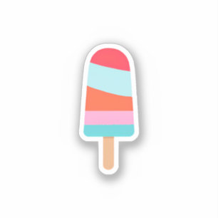 Regenboog Ijslolly Sticker