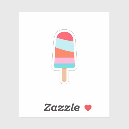 Regenboog Ijslolly Sticker (Vel)