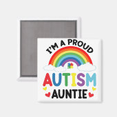 Regenboog Ik ben een trots autisme autisme autisme Magneet (Voorkant / Achterkant)