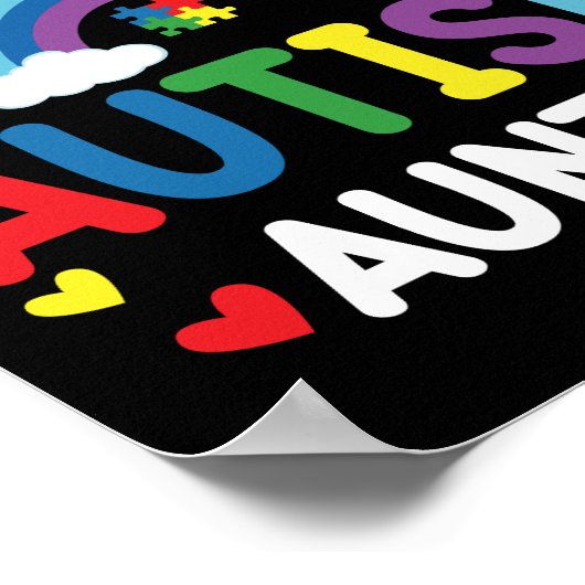 Regenboog Ik ben een trots autisme autisme autisme Poster (Hoek)