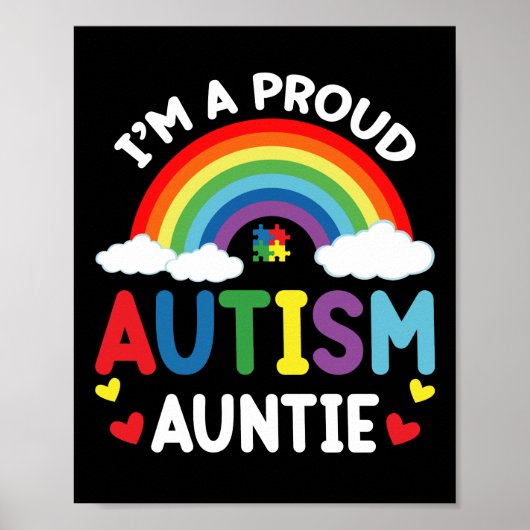 Regenboog Ik ben een trots autisme autisme autisme Poster (Voorkant)