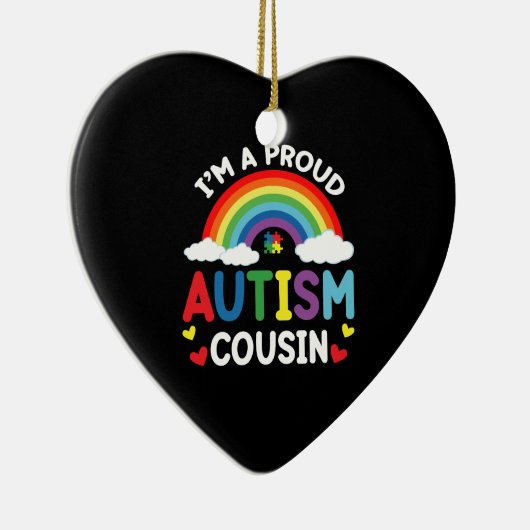 Regenboog Ik ben een trots autisme neef Autisme Be Keramisch Ornament (Rechts)