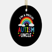 Regenboog Ik Ben Een Trots Autisme Oom Autisme Bew Keramisch Ornament (Rechts)