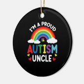 Regenboog Ik Ben Een Trots Autisme Oom Autisme Bew Keramisch Ornament (Links)