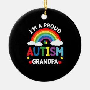 Regenboog Ik ben een trots autisme opa Autism Awar Keramisch Ornament