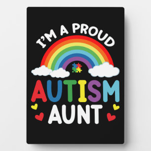 Regenboog Ik Ben Een Trots Autisme Tante Autisme A Fotoplaat