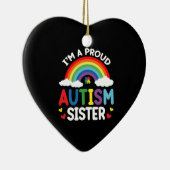 Regenboog Ik ben een trots autisme zuster Autism A Keramisch Ornament (Rechts)