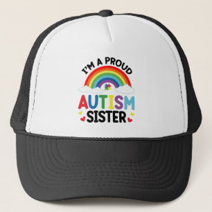 Regenboog Ik ben een trots autisme zuster Autism A Trucker Pet