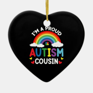 Regenboog Ik ben een trotse autisme neef/neefje Ou Keramisch Ornament