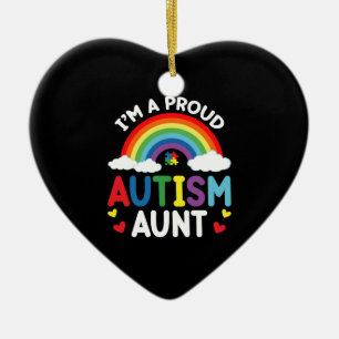Regenboog Ik ben een trotse autisme tante Autisme Keramisch Ornament