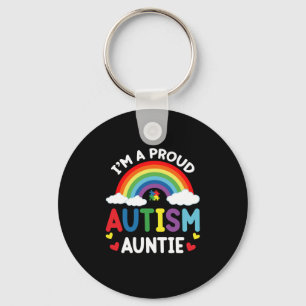 Regenboog Ik ben een trotse autisme-tante Autisme Sleutelhanger
