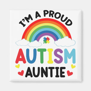Regenboog Ik ben een trotse Autismetante Autisme b Magneet