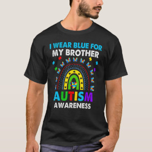 Regenboog Ik Draag Blauw Voor Mijn Broer Autisme B T-shirt