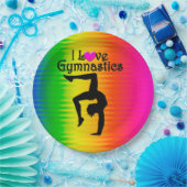 REGENBOOG IK HIELD VAN GYMNASTIEK PAPIEREN BORDEN PAPIEREN BORDJE (Feest)