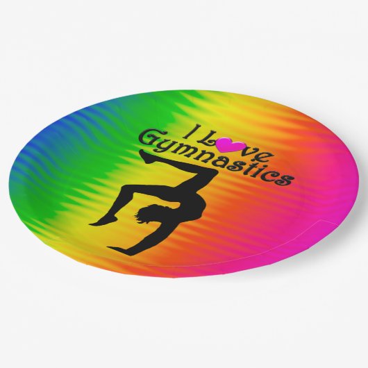  REGENBOOG IK HIELD VAN GYMNASTIEK PAPIEREN BORDEN PAPIEREN BORDJE (Gekanteld)