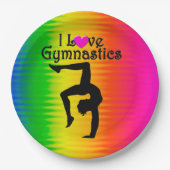  REGENBOOG IK HIELD VAN GYMNASTIEK PAPIEREN BORDEN PAPIEREN BORDJE (Voorkant)