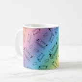 Regenboog Ik hou van gymnastiek Koffiemok (Voorkant links)