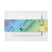 Regenboog Ik hou van gymnastiek Uitnodigingen Wikkel (Voorkant Voorbeeld)