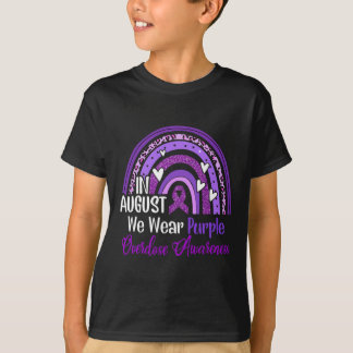 Regenboog In augustus Draag we Paarse overdosis T-shirt