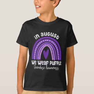 Regenboog In augustus Draag we Paarse overdosis T-shirt
