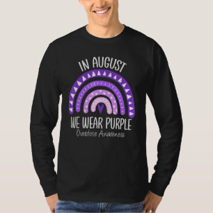 Regenboog In augustus Draag we Paarse overdosis T-shirt